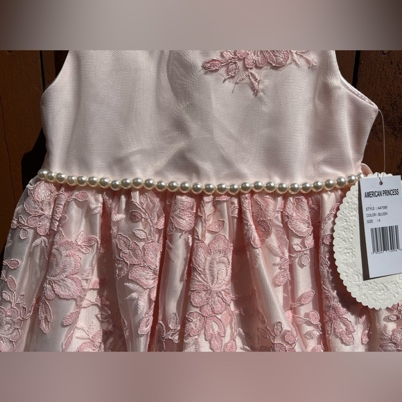 American Princess Size 4 Layered Lacy Dress Pink Easter Pink Graduation NWT - Picture 2 of 14